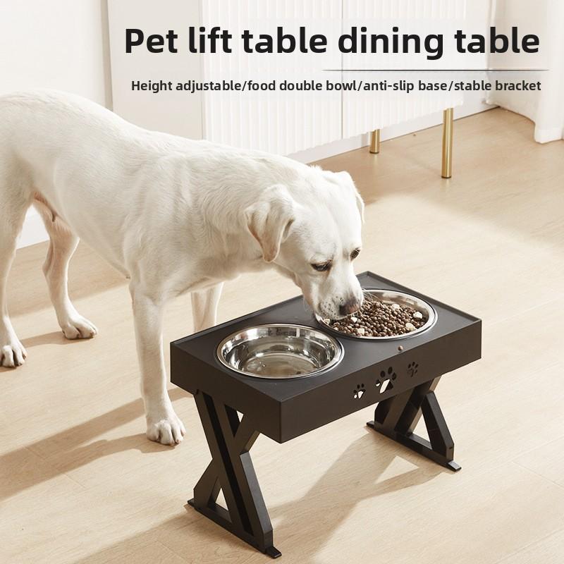 Big Dog Bowl Dog Food Basin Double Bowl Large Dog Anti-knock High Foot Drinking Water Large Pet Bowl Dog Supplies