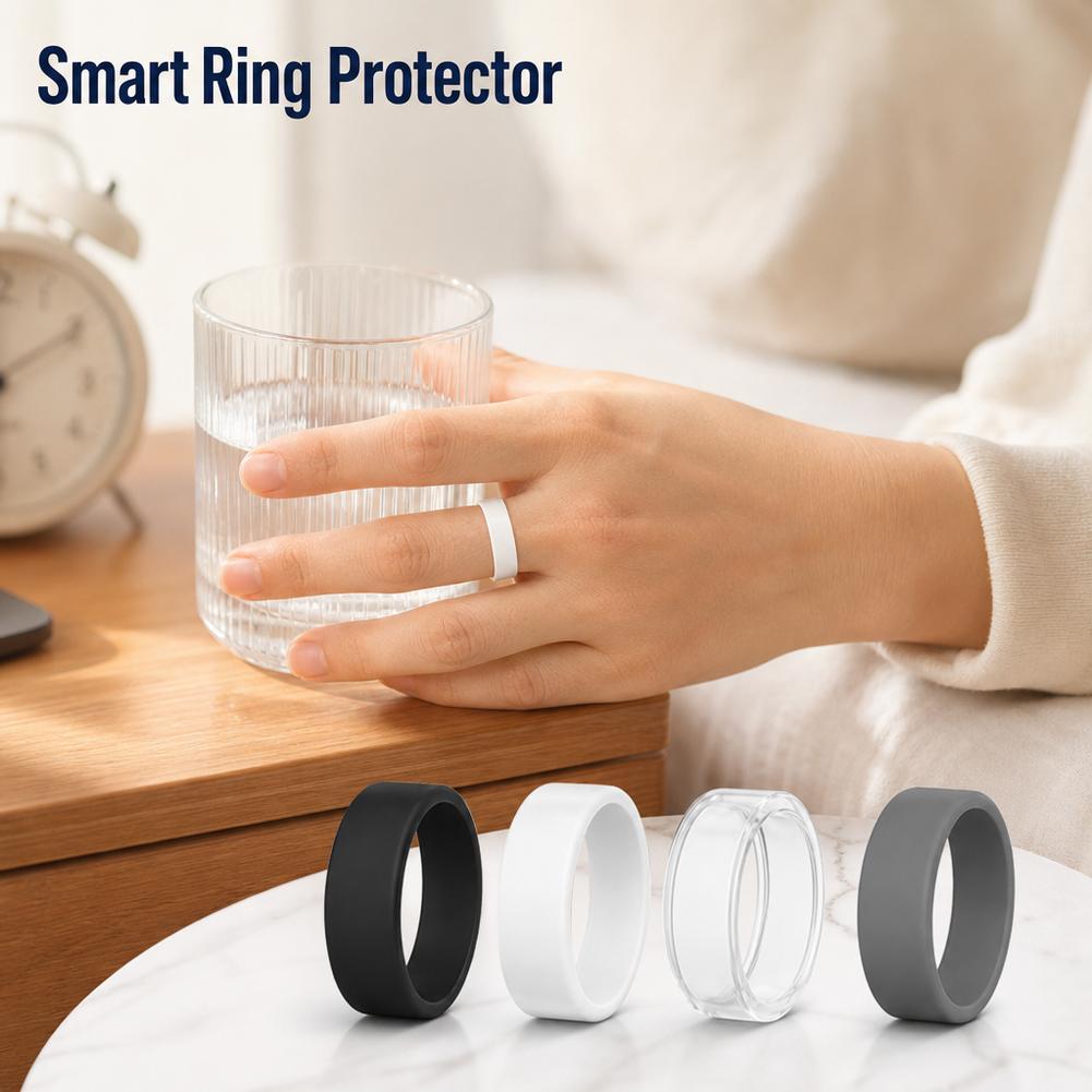 Ring protective cover for Oura Ring 5, Anti-Scratch Silicone Smart Protector Elastic Ring Finger Case Work Out Gym for Women Men