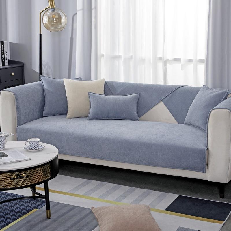 Chenier Nordic Thickened Four-Season Universal Solid Color Simple Modern Non-Slip Sofa Cover Towel Fashion Trend Seat Cushion