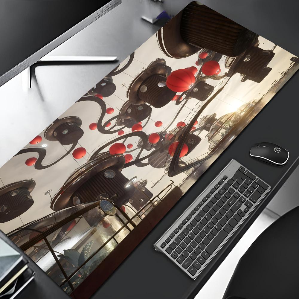 A-Atomic Hearts Games Mouse Pad Edge Big Safely Gaming Locking Computer Gamer Large Rubber Art Mousepad Laptop Desk Mat