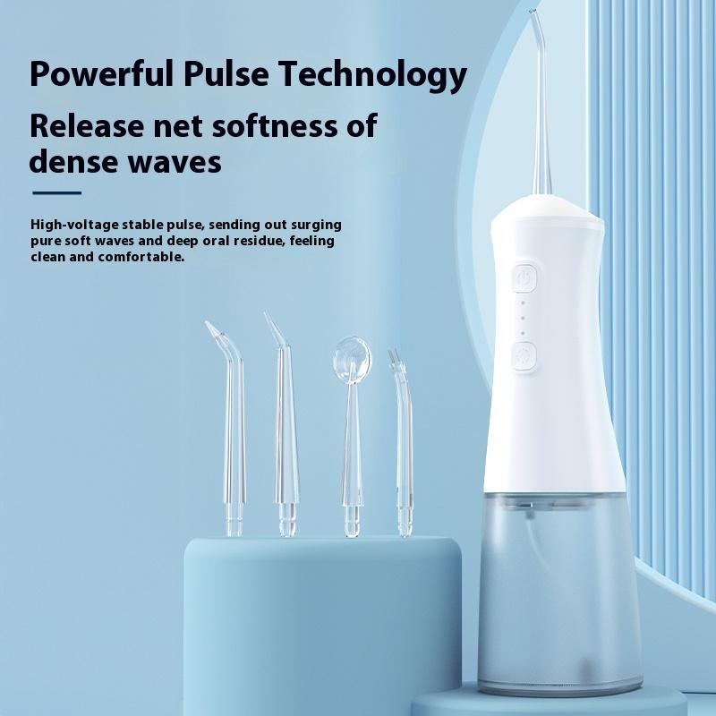 Water Flossers for Teeth Cordless Rechargeable Dental Oral Irrigator Water Jet for Teeth Braces Care with 4 Jet Tips for Travel