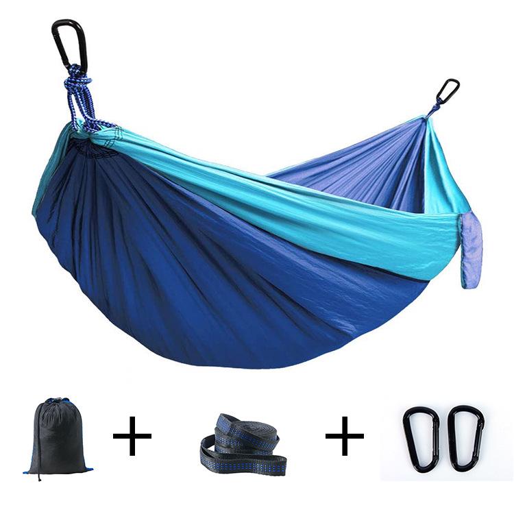 Popular Outdoor Nylon Hammock with Binding Ropes for Camping