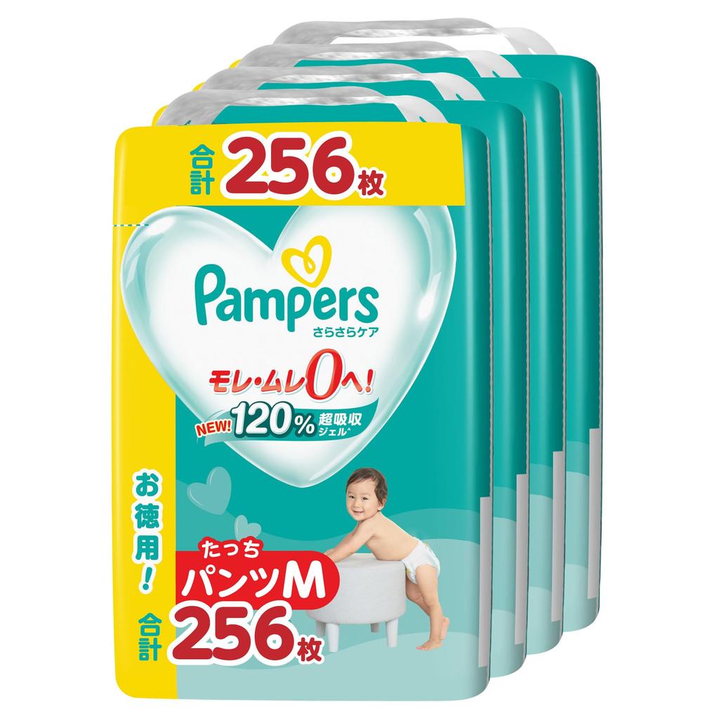 M Pampers Diaper Smooth Care 256 listů listů x 4 [velikost kalhot] (6-12 kg) (64 balení) [Položka pouzdra]