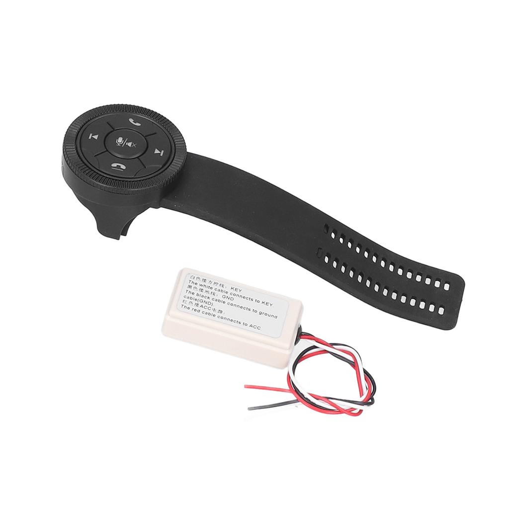 Steering Wheel Control Smart Wireless 7 Keys Black Wheel Controller with Storage Box for Universal Car Interior