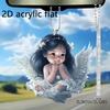 Angel Wings Acrylic Pendant - Versatile 2D Decoration for Car Mirrors, Bags and Key Chains - Perfect Couple Gifts and Holiday Accessories