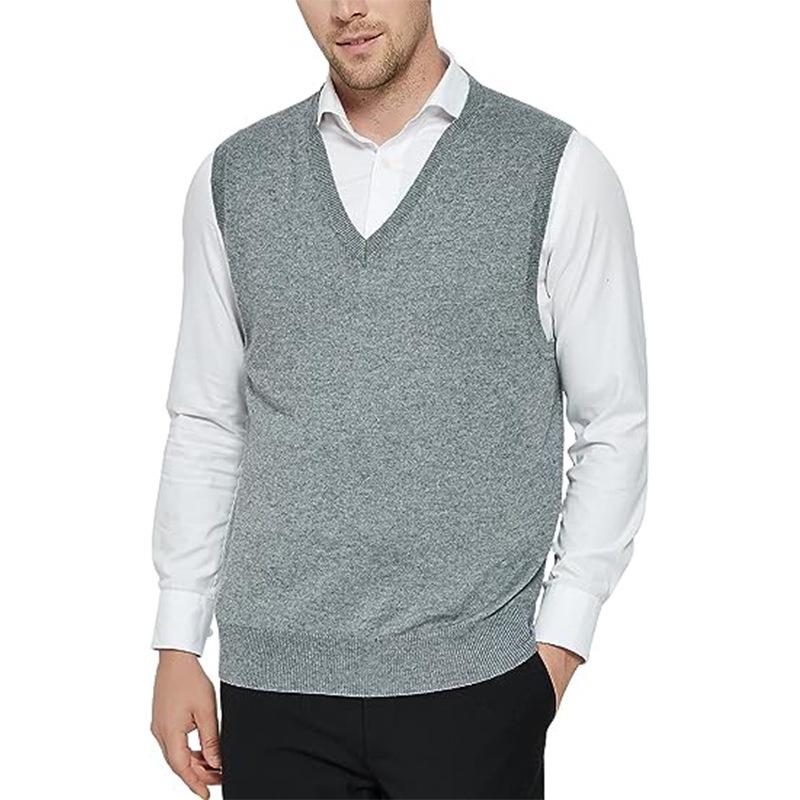 Men's Versatile Wool Blend Knit Vest - All-Season Bestseller