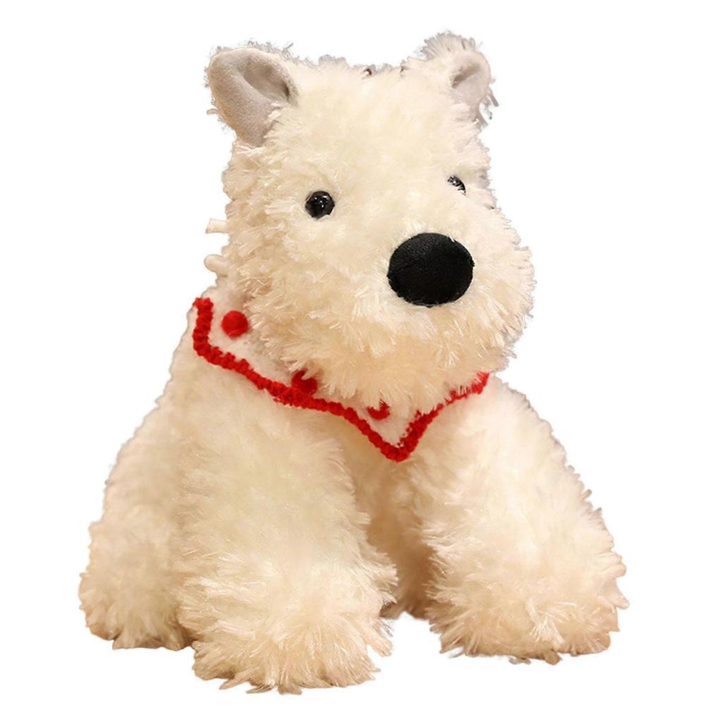 Soft Dog Stuffed Animal Stuffed Dog Plush for Sofa & Adults 22cm White