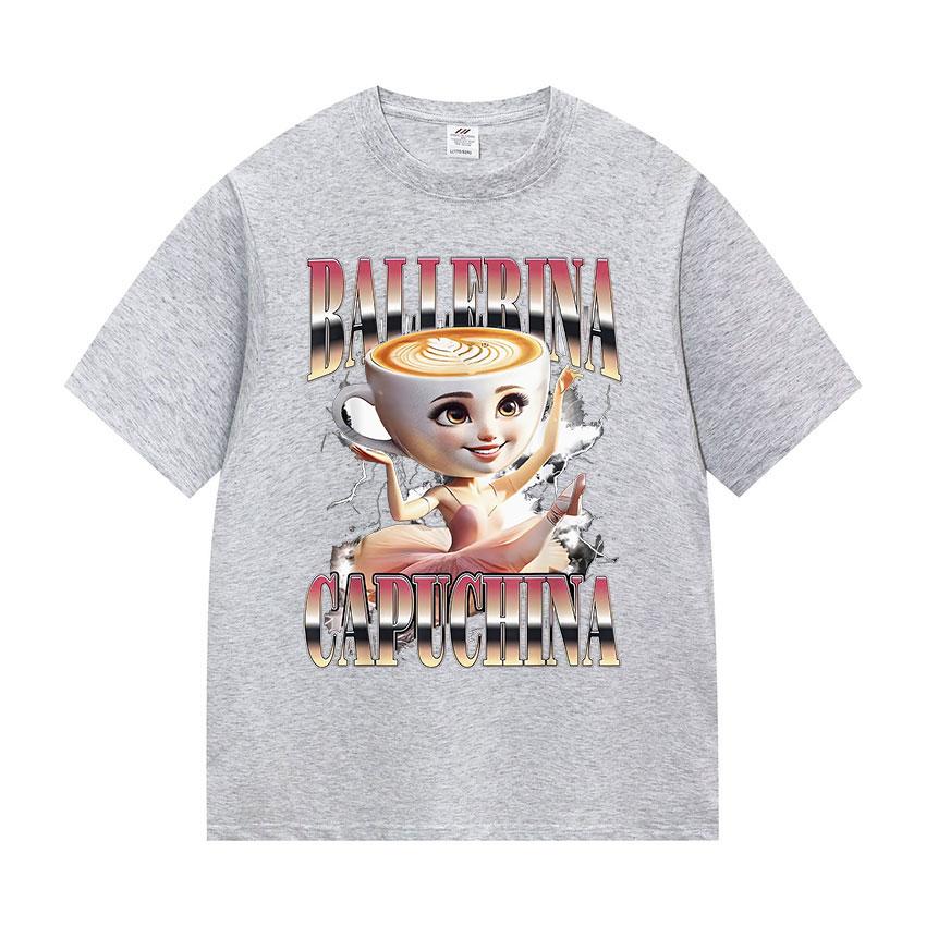 Italian Brainrot Ballerina Capuchina Funny Meme T-Shirt Men Women Fashion Harajuku T-Shirts Summer Hot Sale 100_ Cotton T Shirts