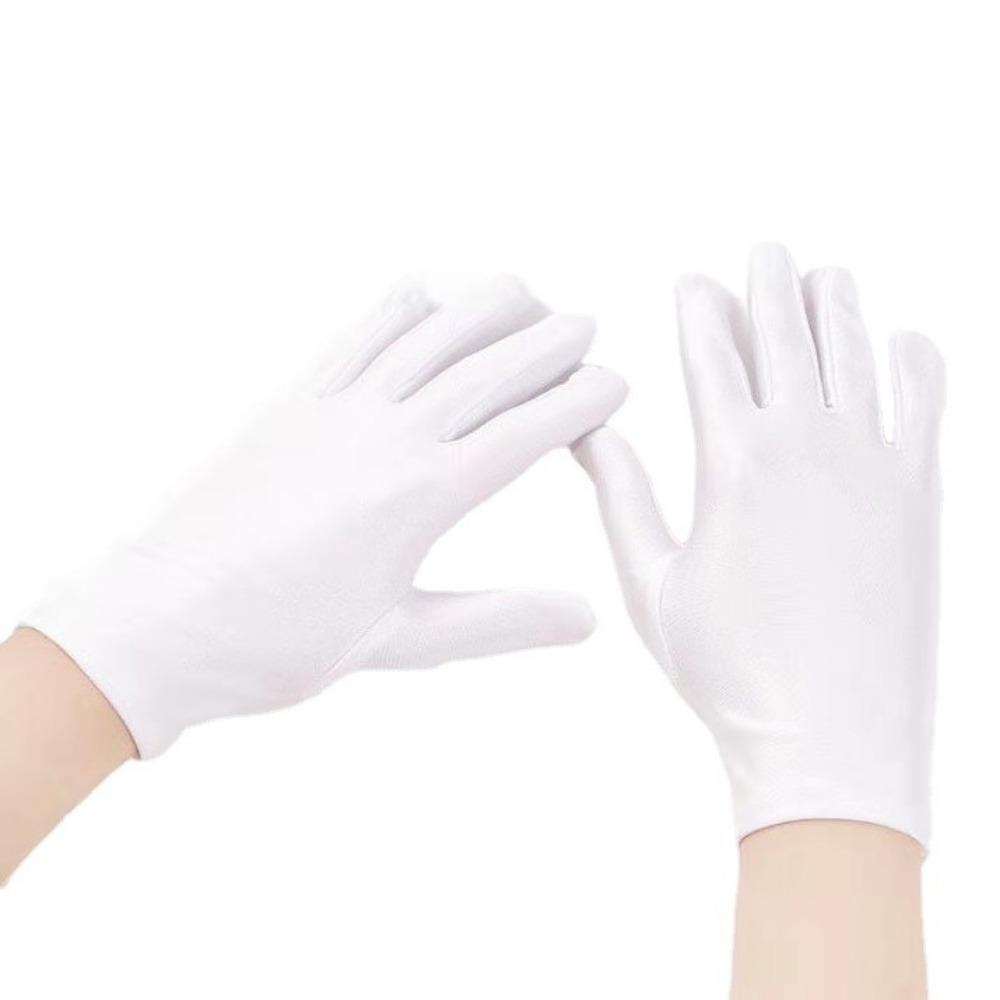 Men's Spring and Autumn Thin Breathable Sunscreen Work Gloves High Elastic Elastane Jewelry Etiquette Stage General Gloves