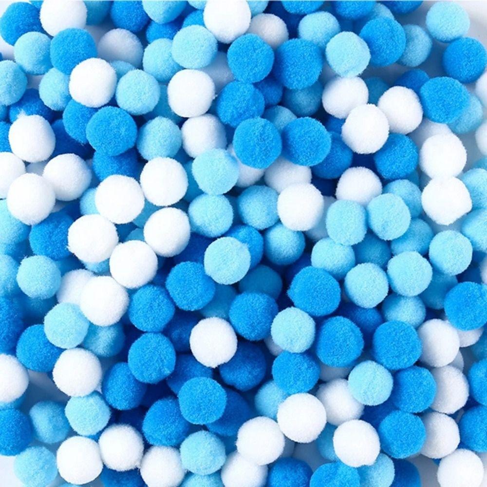 1 Pack 1cm/1.5cm DIY Pom Pom Ball Macaron Colors DIY Plush Ball Pompom Fur Balls  Handmade Kids Toys