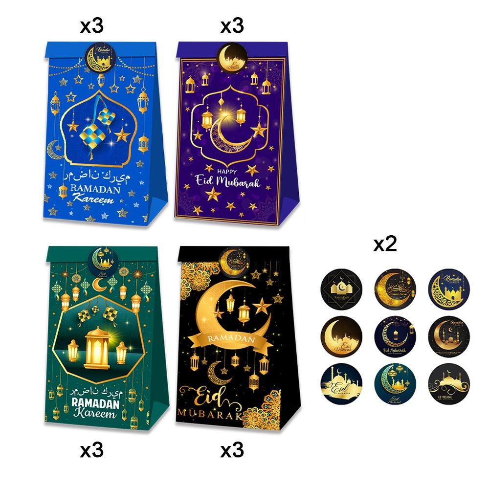 

12PCS Пакети для печива своїми руками Паперова упаковка Паперовий мішок Нова коробка для упаковки подарунків Товари для вечірок чорний