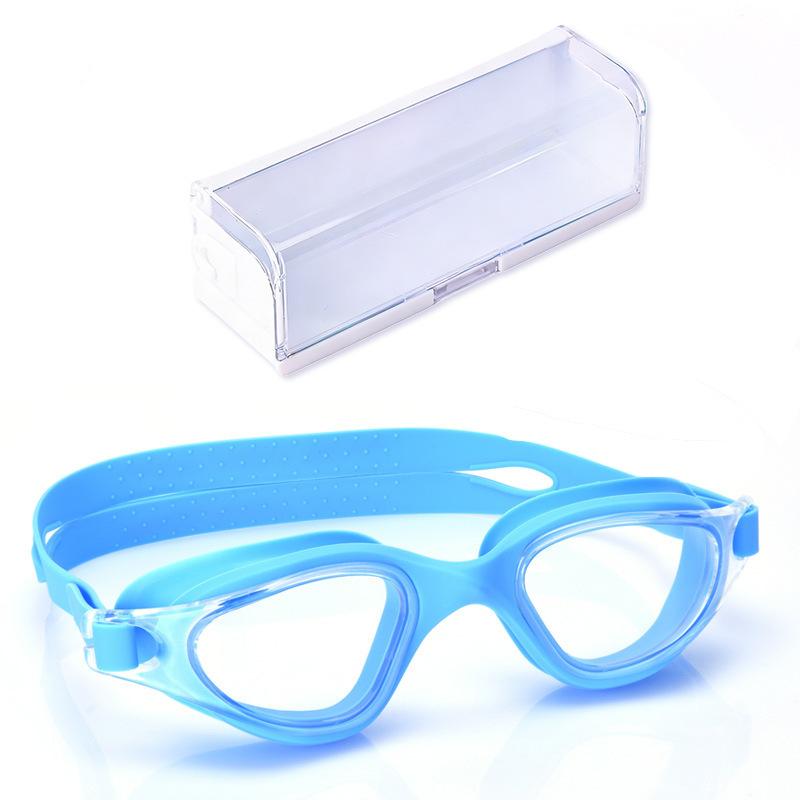Adult Swimming Goggles, Anti-fog, Professional One-piece Silicone Large-frame Electroplated Swim Goggles