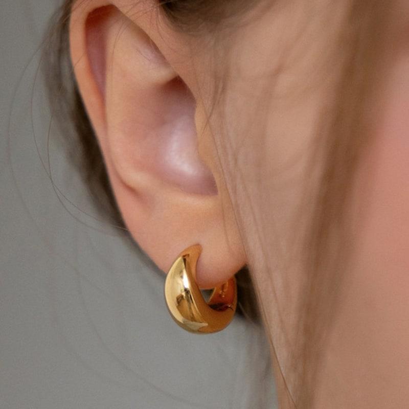 Tatiana Plump Volume Hoop Earrings EC3227 Size L