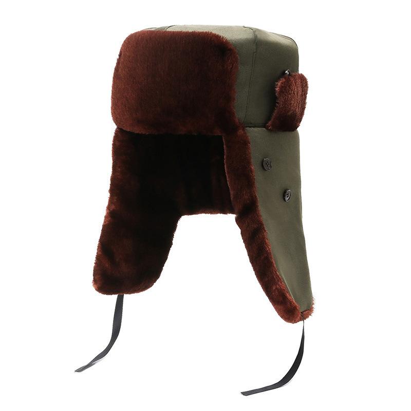 Ear-Flapped Winter Hat Winter Warm Windproof Outdoor Hat Youth Thickened Cycling Lei Feng Hat Men's Winter Fleece Lined