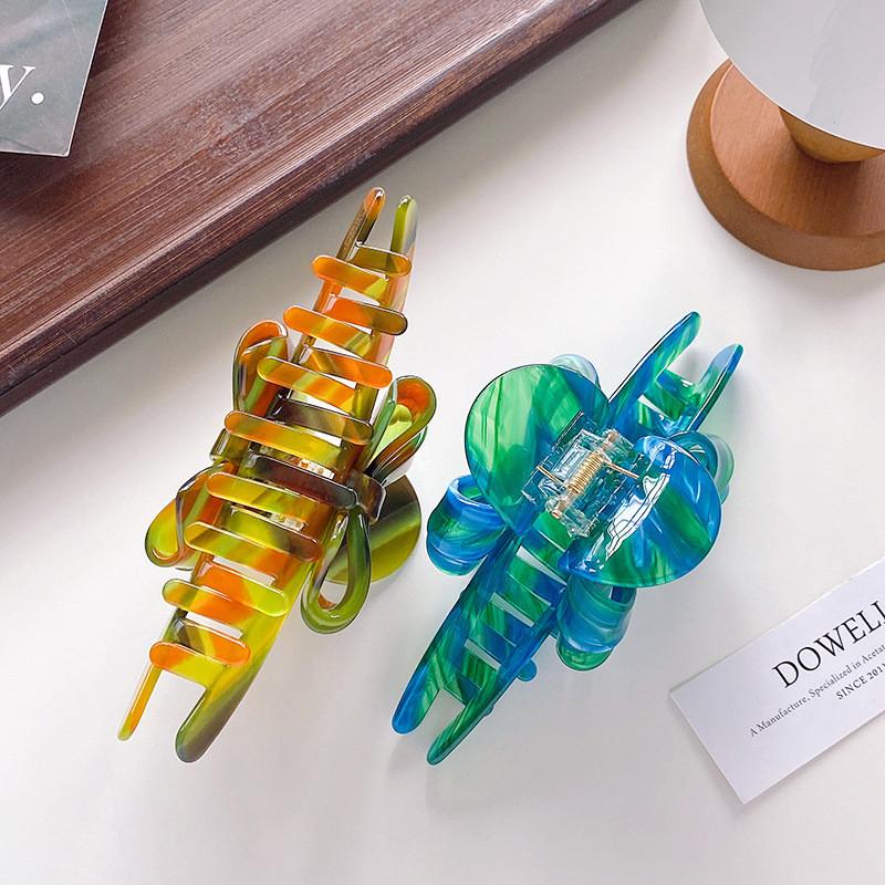 Oversized Bow Hair Clip Fashionable Acetate Hair Claw For Stylish Women With Multiple Color Options