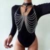Layered Leather Belt With Chains Body Harness Sexy Waist Goth Accessories Strap Adjustable Festival Girls Jewelry