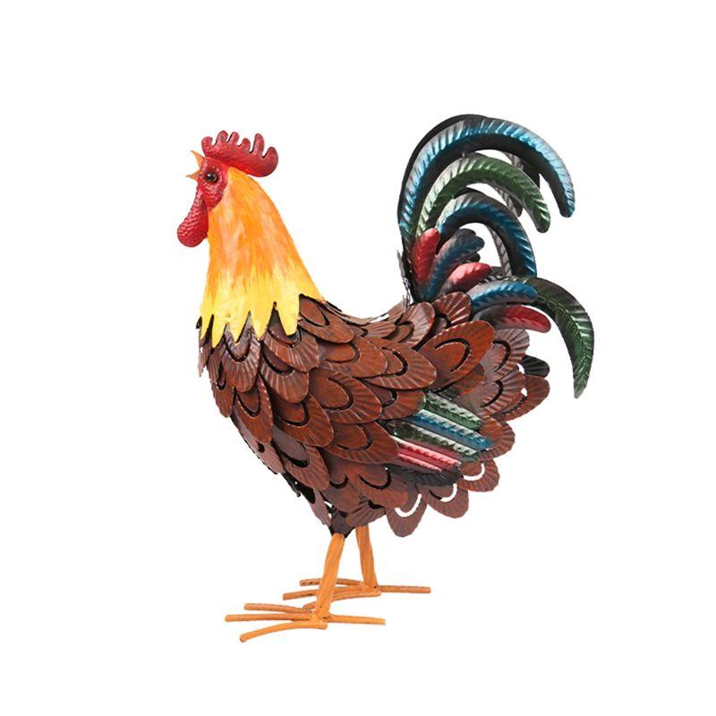 

AEE4-Metal Rooster Decor,Yard Chicken Decor,Outdoor Garden Statues, Chicken Sculpture For Backyard Decor & Lawn Ornaments