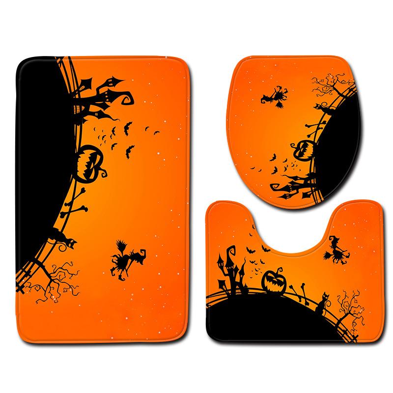 Toilet Toilet Floor Mat Carpet Three-Piece Bathroom Non-Slip Mat