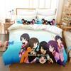 2024 Bakemonogatari Bedding Set Single Twin Full Queen King Size Bed Set Adult Kid Bedroom Duvetcover Sets Anime Bed Sheet Set