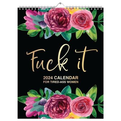 Kalender 2024 für müde Frauen, Wandplaner für das Büro, lustige Geschenke