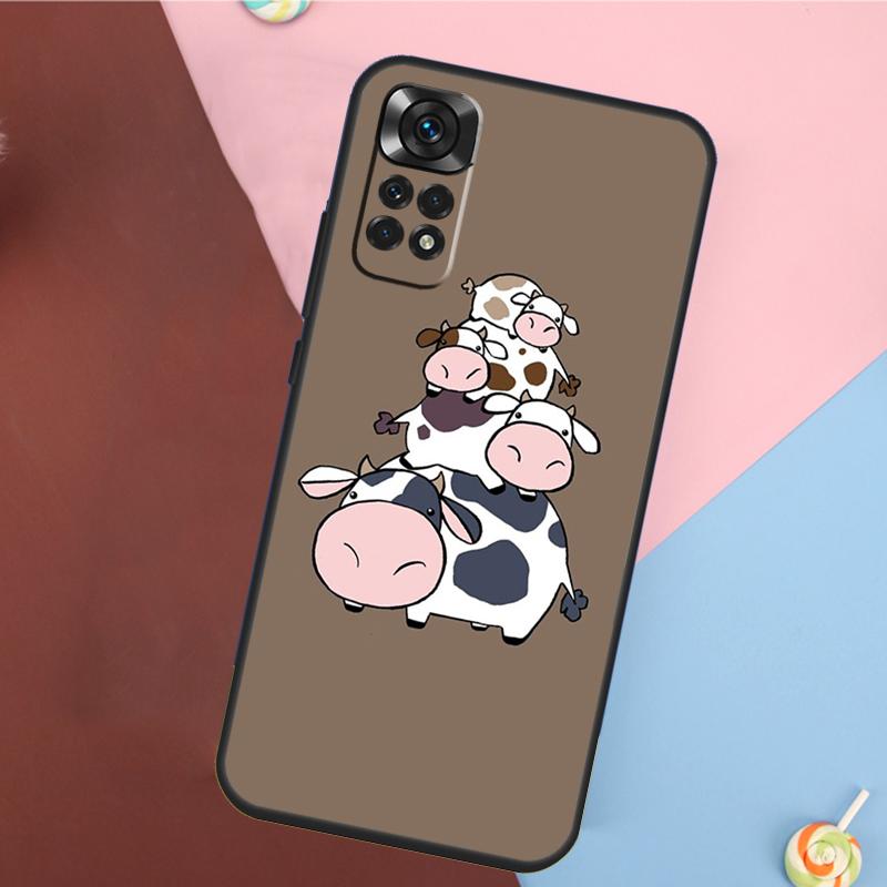 Cartoon Cute Cow Spots Cover For Xiaomi Redmi Note 14 13 Pro 12 11 9 10 9S 10S 11S 12S Redmi 14C 10C 12C 13C Case