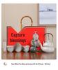 Fu Lu Ceramic Tea Set: Kung Fu Style Chinese Tea Brewing Gift Box for Incense Ceremony & Housewarming