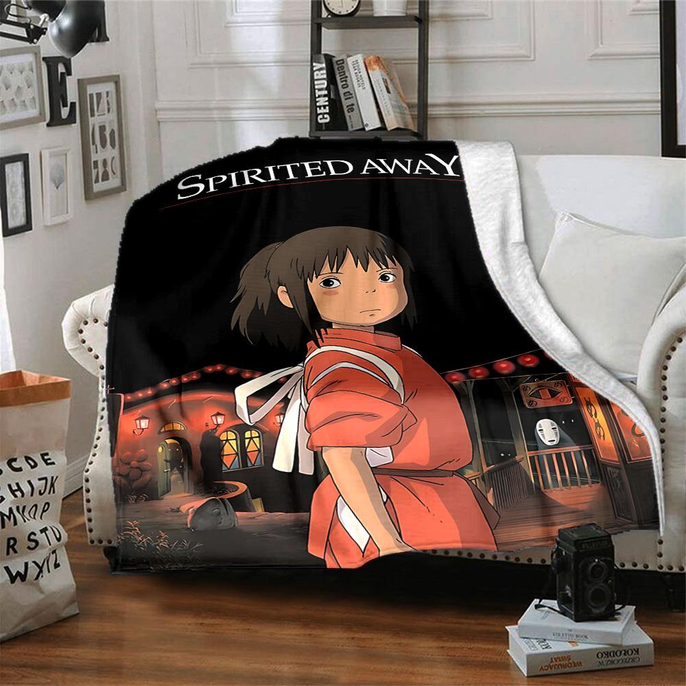 1PC Spirited Away, Chihiro Blanket Soft Warm All Season Throw for Sofa, Bed, Car, Office Vibrant Colorful Design, Durable & Cozy Gift