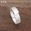 New brushed wide-edge asymmetrical opening bracelet, exaggerated smooth brushed splicing women's bracelet