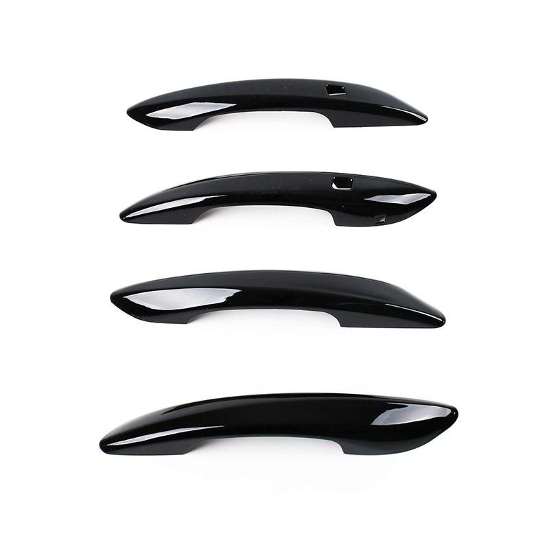 Car Decoration Door Bowl Handle Cover For Hyundai Elantra CN7 - Carbon Fiber Chrome Silver Cars Accessories