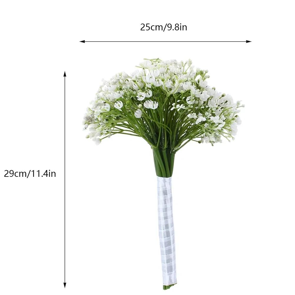 

European High-End Imitation Babysbreath Artificial Flower Bridal Bouquet Weeding Party Home Decoration Floral Plastic Plant белый