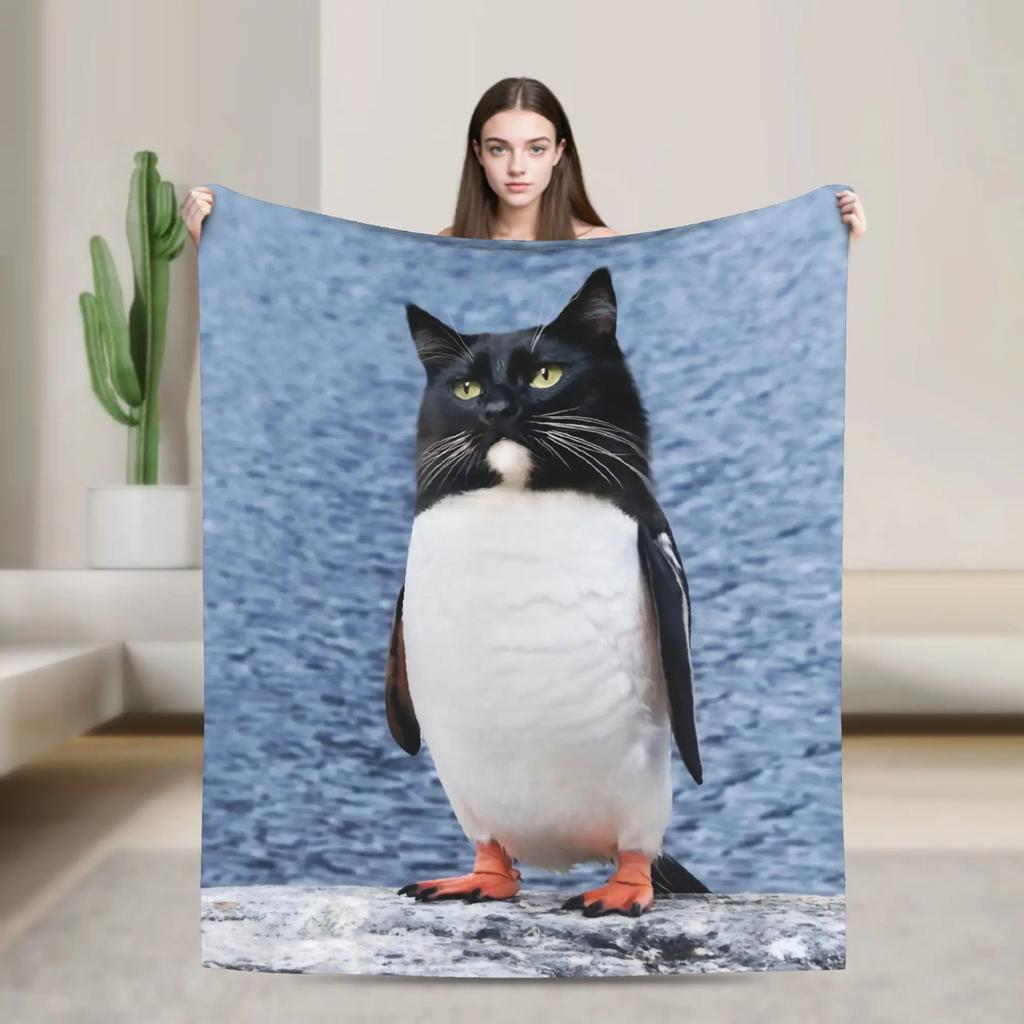 Internetberühmte Meowl Katze Eule Meme Decke Reise Flanell Überwurf für Wohnkultur Warm Benutzerdefiniert DIY Tagesdecke Geburtstagsgeschenk