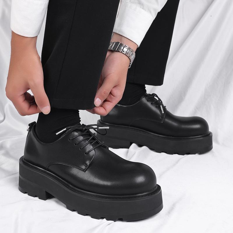 Fashion Derby Men's Thick Soled Shoes Fashion Designer's Minimalist Style Outdoor Leisure Business Party Office Street Walking Shoes