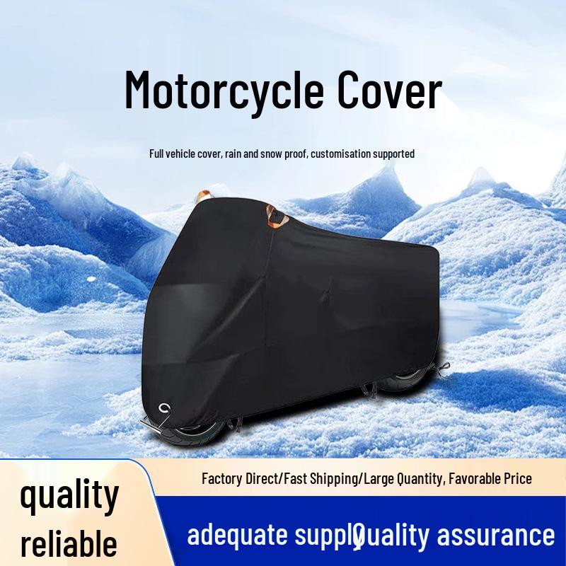 Universal Waterproof 210D Polyester Motorcycle & Scooter Cover with Sunscreen Protection Regular Oxford Cloth чёрный