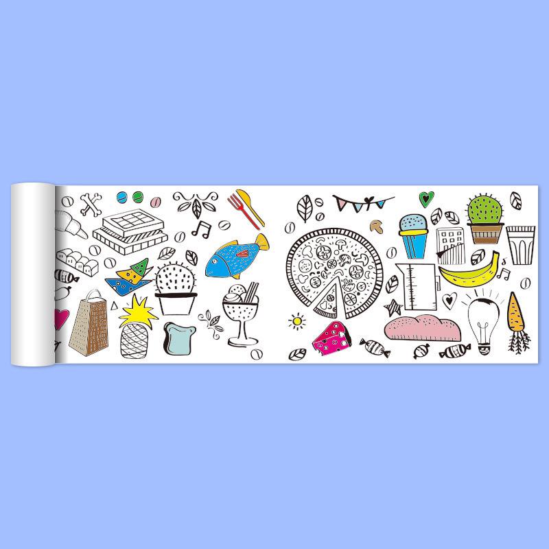 Children’s Graffiti Color Scroll: Large Drawing Paper & Storybook Canvas for Kindergarten