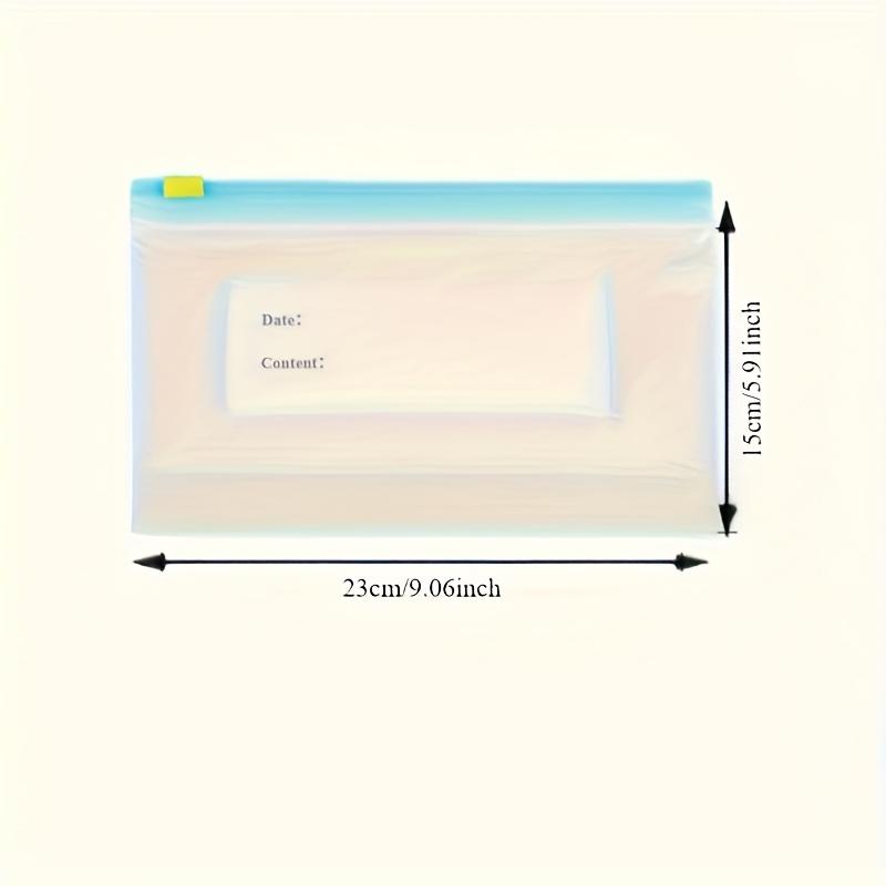 15pcs Reusable Food Storage Bags with Slide Lock Seal - for Fruits, Vegetables, Grains & Meal Prep -Freshness & Space Saving