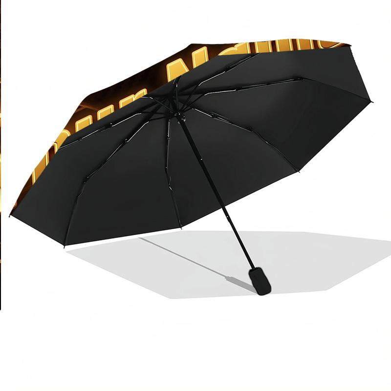 8 Rib Auto Folding Umbrella Wolverhampton Wanderers Football Print Custom Name Text Portable Rain Gear