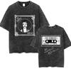 Vintage Washed Rapper Bruno Mars New Album  Graphic T Shirts Mens Hip Hop Pop Loose Fashion Short Sleeve Tshirt Streetwear