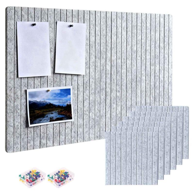 6pcs 30*30cm Felt Display Board Vertical Stripe Wall Sticker