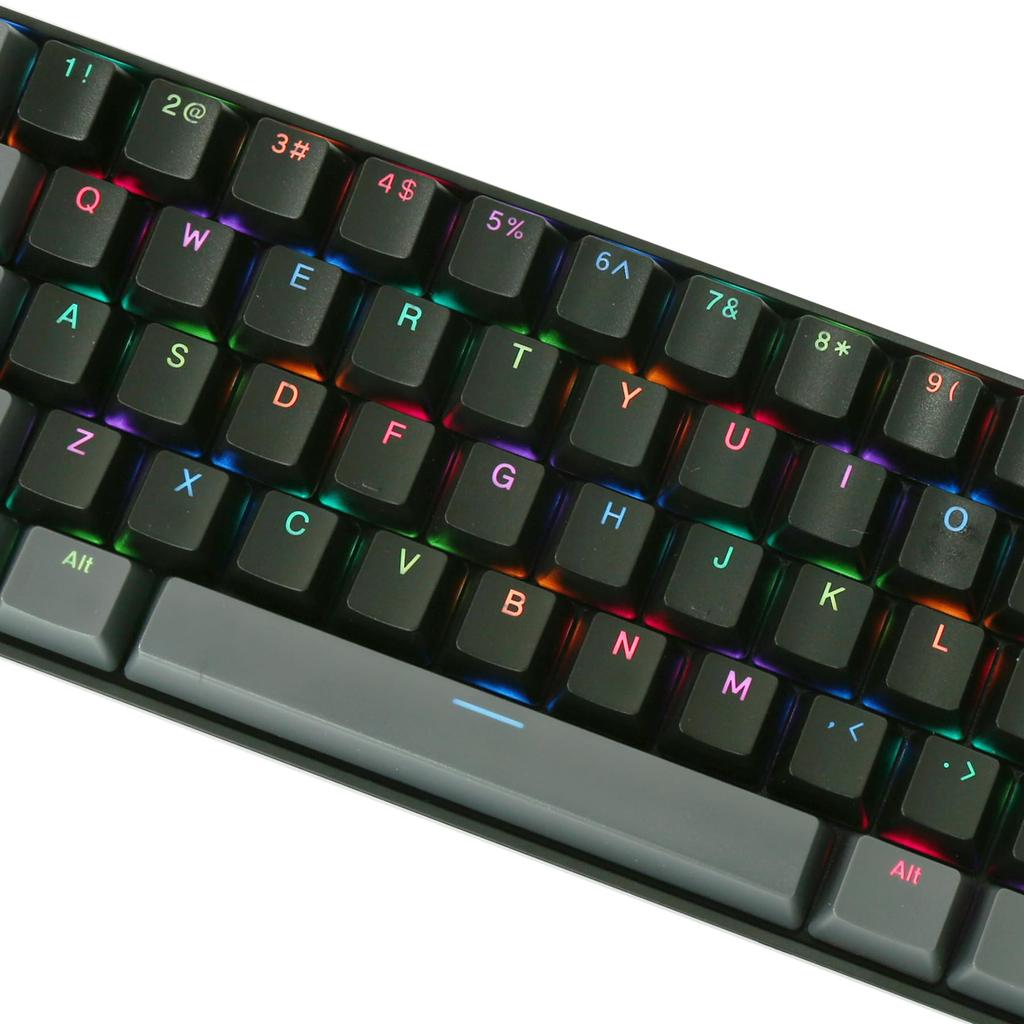 Happy Balls Backlit Double-Shot Cherry MX Keycaps, Black and Gray Combo, Fits 6187104 MX Switches on Mechanical Keyboards