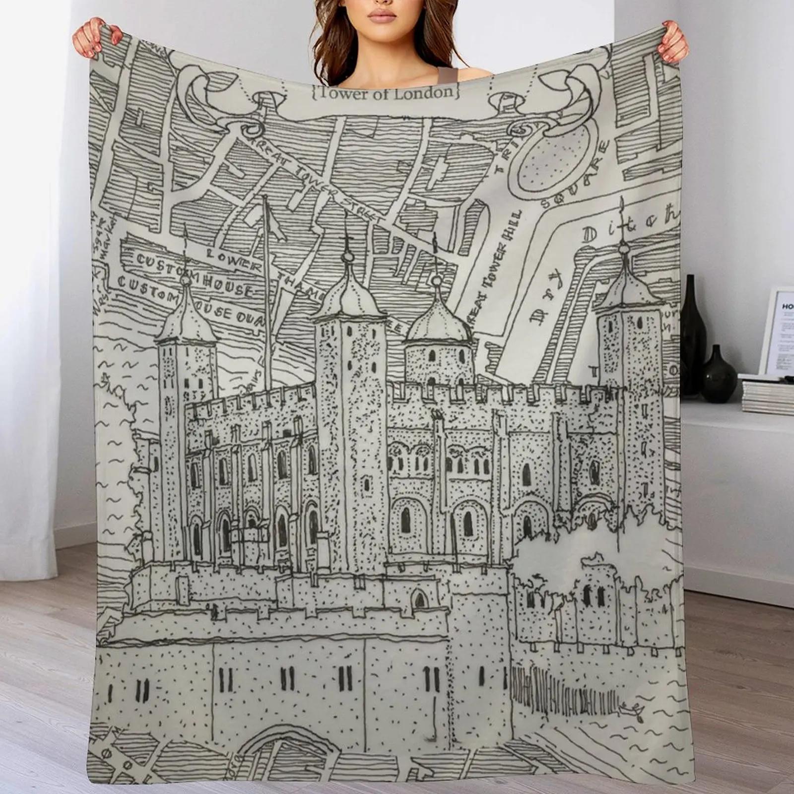 

TOWER OF LONDON Throw Blanket Cozy Warm Blanket for Bed Room Decor 102x76cm(40x30in)