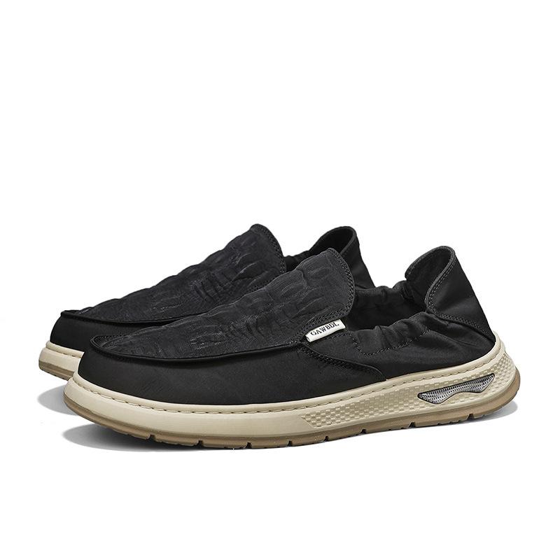 Canvas Shoes New Men's Lazy Shoes Ice Silk Mesh Men's Shoes Comfortable Breathable Socks Shoes