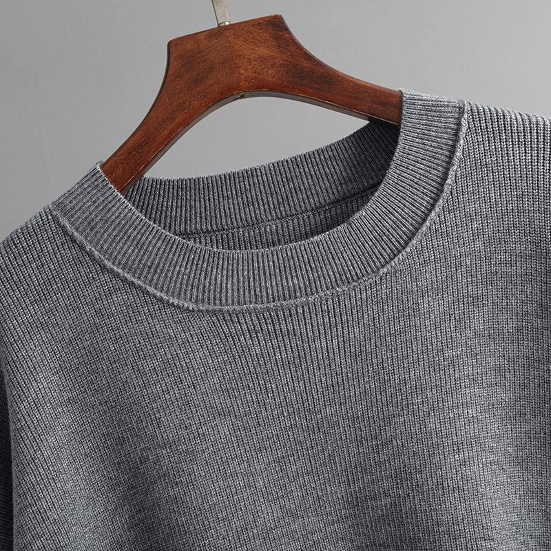 Frauen Herbst Winter Pullover Pullover Oansatz Volle Hülse Lose Oversize Strickwaren Dicke Einfarbig