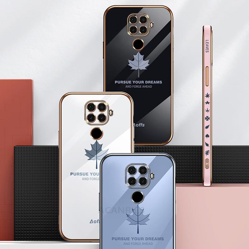 Redmi12c Luxury Maple Leaf Lanyard Case On For Xiaomi Redmi 12c 10a 10c 9c Nfc 9a A1 Plus Redmia1 Plating Silicone Cover Redmi9c