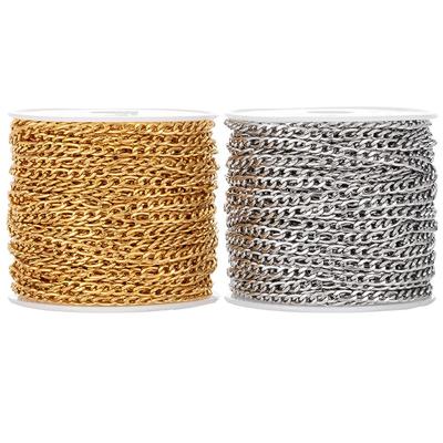 Stainless Steel Non-Fading Titanium DIY Cuban Figaro Necklace Chain