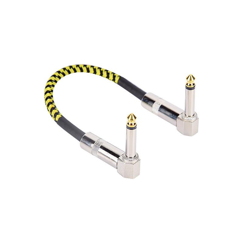 1/3Pcs Guitar Effect Pedal Patch Cable 6.35Mm Cord Low Noise Shielded Audio Cable Electric Guitar Color Braided Cable 15/30Cm