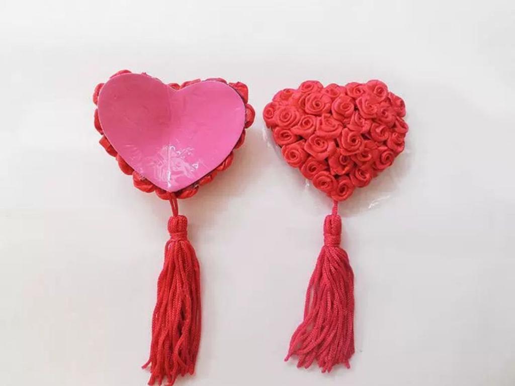 Sex Product Sequin Nipple Cover for women Lingerie long Tassel Breast Bra Pasties Stickers Self Adhesive Heart Shape Breast Stic