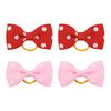 Dog Small Hair Bowknot with Rubber Bands Handmade Hair Dot Bow Pet Grooming Accessories for Party Christmas Birthday