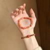 Natural Hetian Jade Agate Beaded Bracelet Niche Fashion Versatile Bracelet Fashion High Sense National Style Hand Jewelry