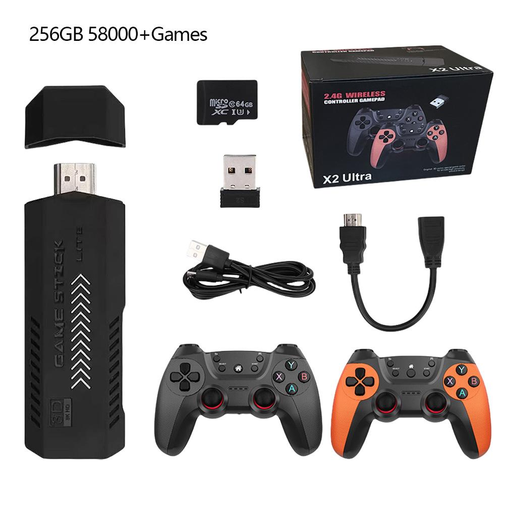 Retro Game Stick with 2.4G Wireless Controller Plug and Play Video Gaming Console 4K HDMI-compatible Output for TV Game Lovers
