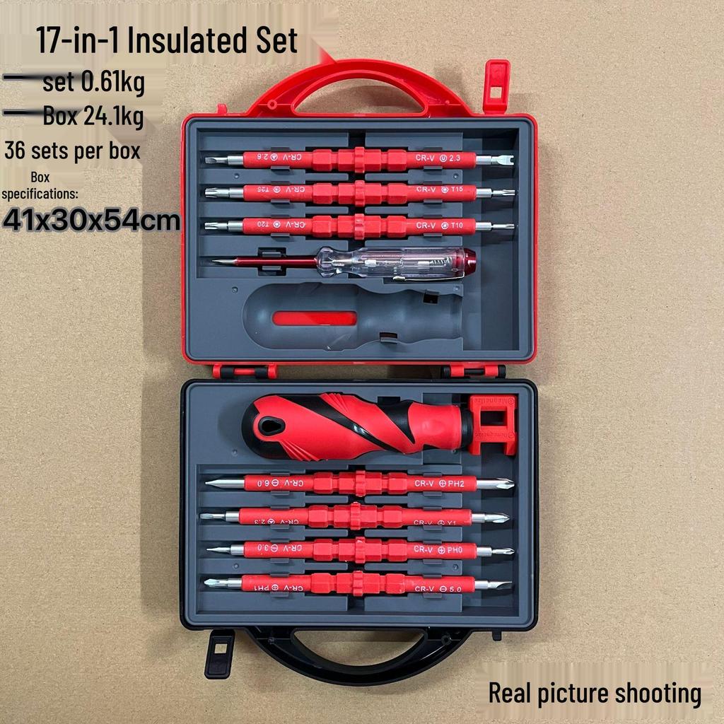 Insulated Electrician's Screwdriver Set: Flathead, Phillips, Torx Dual-Use